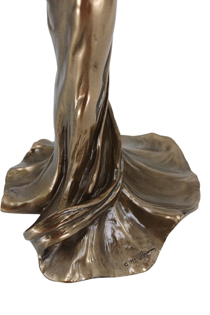 Veronese Art Nouveau Kadın Figürlü Ayaklı Makyaj Aynası - AN10199A4