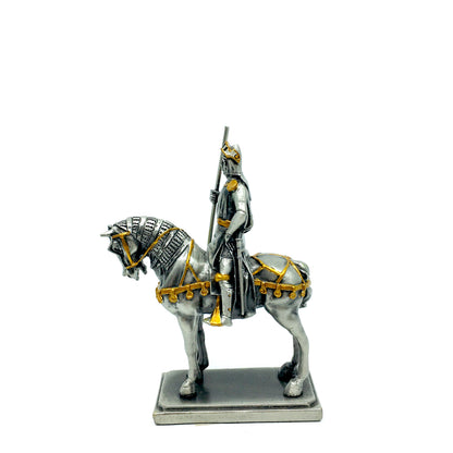 Veronese Orta Çağ Atlı Şövalye Kurşun Asker Figürü 10 cm | AT08157A2