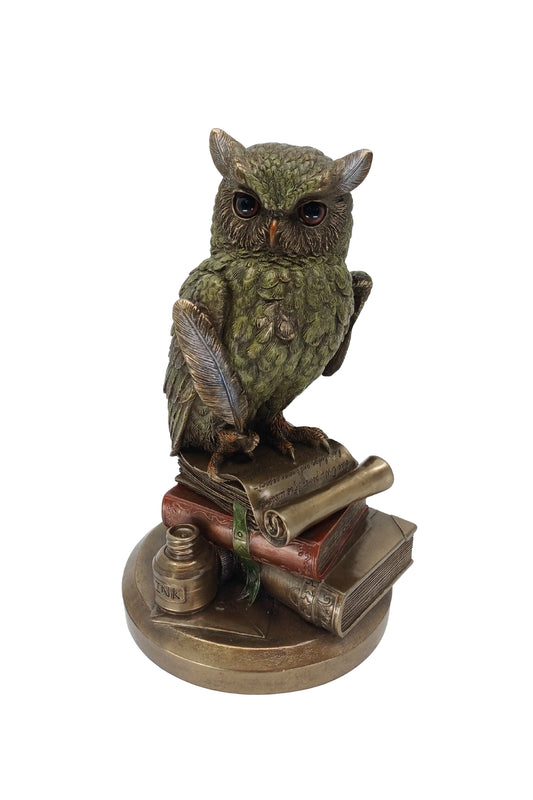 Veronese Bilge Baykuş Bronz Kaplama Biblo - WU75033A4