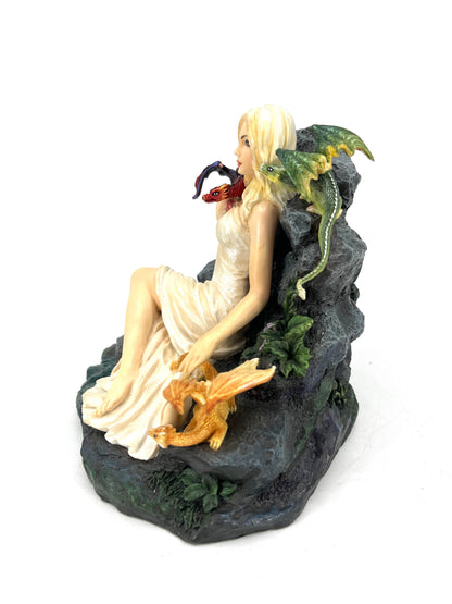 Veronese Design Ejderhalı Kadın Gotik Fantastik Biblo – WU77109VA