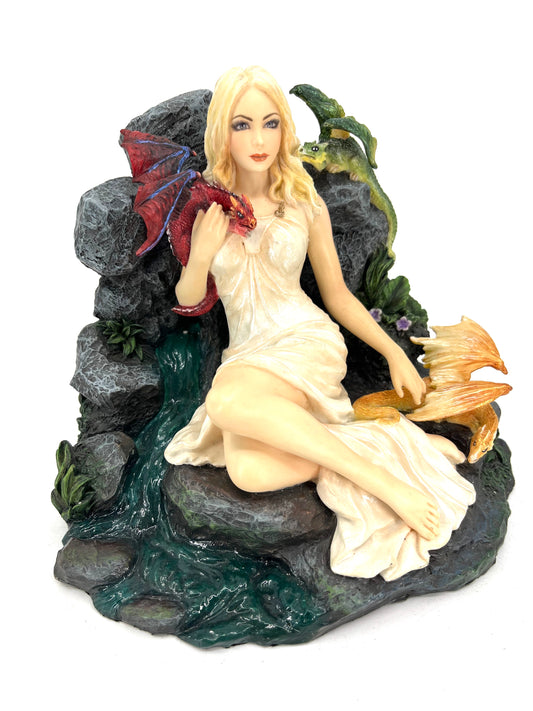 Veronese Design Ejderhalı Kadın Gotik Fantastik Biblo – WU77109VA