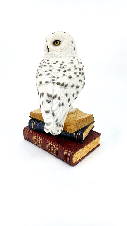 Veronese Kitap Üstünde Kar Baykuşu Biblo 17,5 cm | WU78178AA
