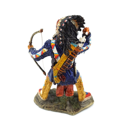Veronese Kızılderili Savaşçı Kurşun Asker Figür 8 cm | AT08670AG