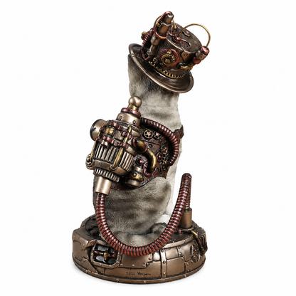 Veronese Steampunk Mekanik Şapkalı Kedi Biblosu | WU78054AA