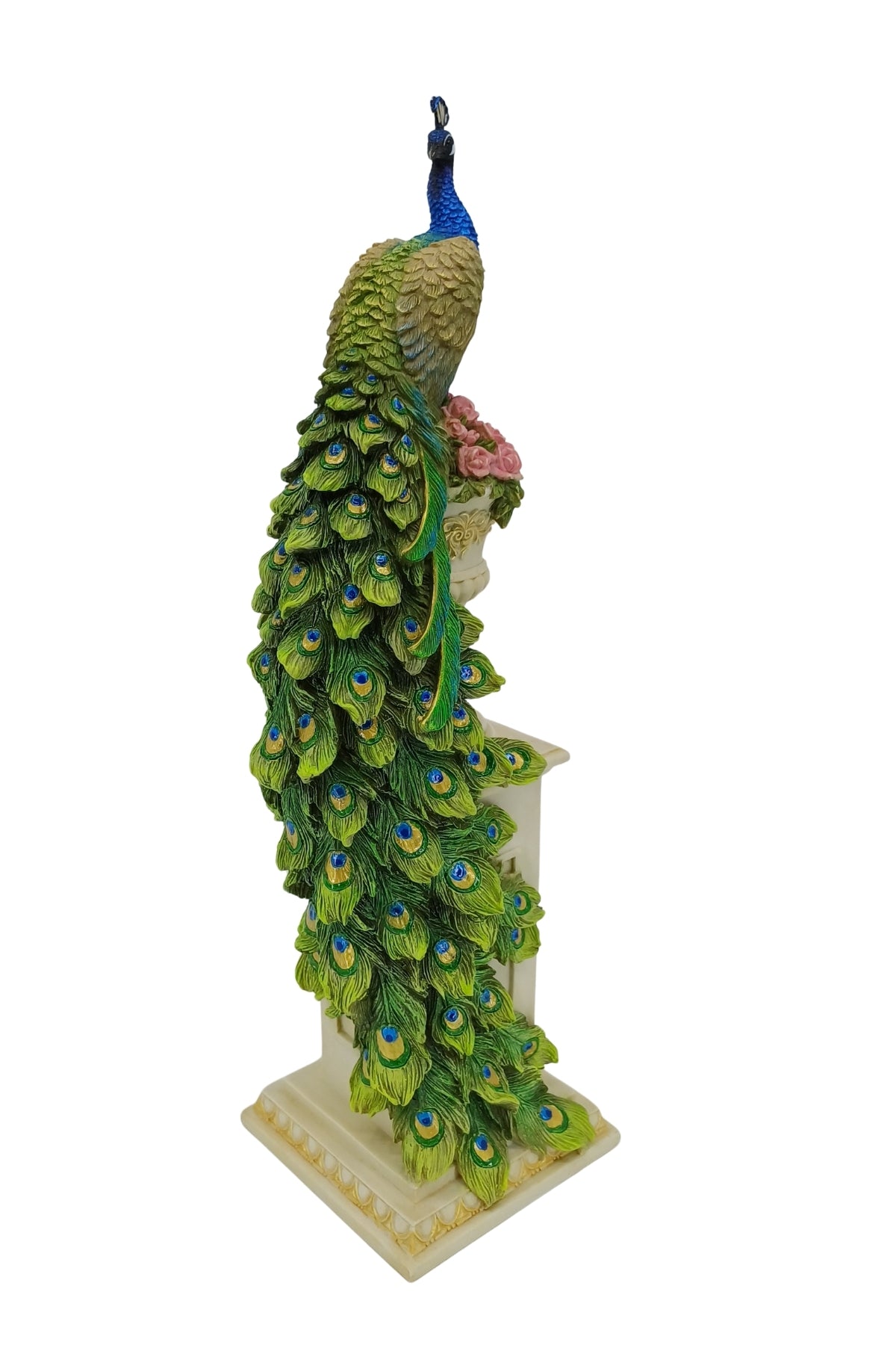 Veronese Tavuskuşu Biblo Antik Sütun Üstünde – WU78180AA