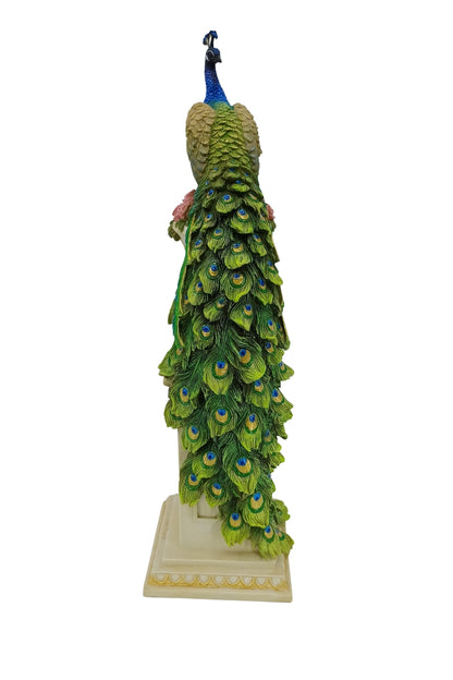 Veronese Tavuskuşu Biblo Antik Sütun Üstünde – WU78180AA