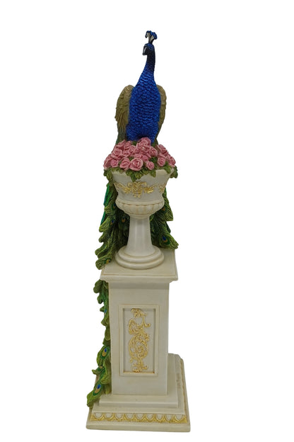 Veronese Tavuskuşu Biblo Antik Sütun Üstünde – WU78180AA