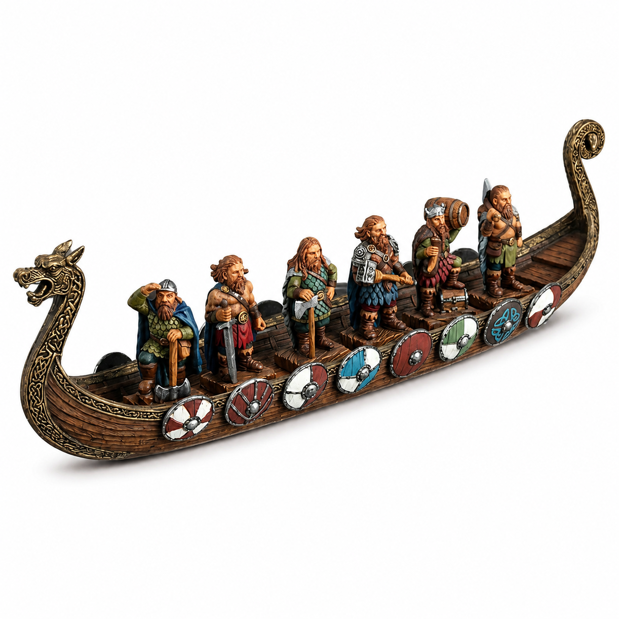 Veronese Viking Savaş Gemisi ve 6 Viking Savaşçı Figürü | WU78528AA