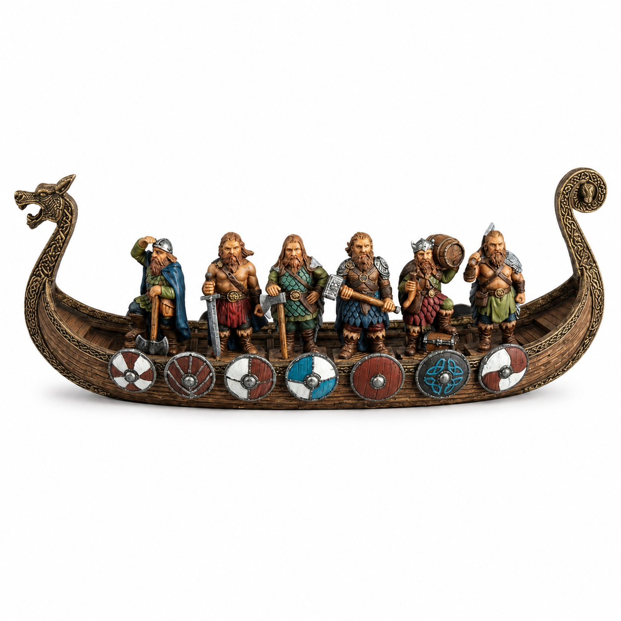 Veronese Viking Savaş Gemisi ve 6 Viking Savaşçı Figürü | WU78528AA