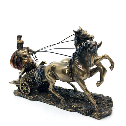 Figurine of a Roman Gladiator Warrior with a Chariot