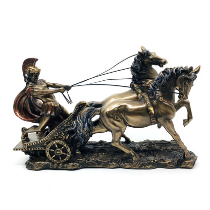 Figurine of a Roman Gladiator Warrior with a Chariot